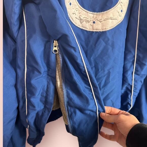 NFL Mens L Indianapolis Colts G-Ill Sports Jersey Lined Pullover Windbreaker - Picture 4 of 7